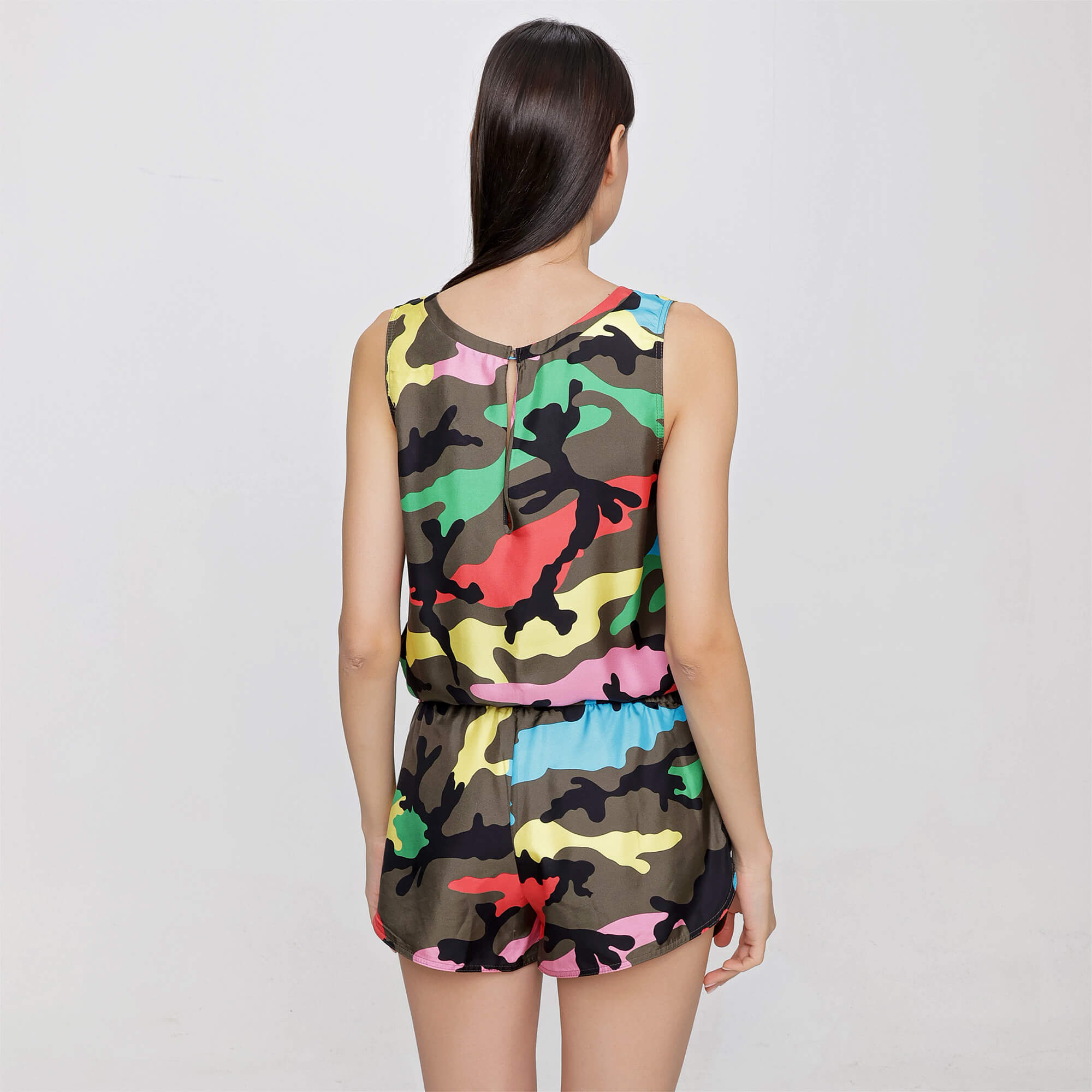 Valentino - Multicolor Camouflage Silk Jumpsuit